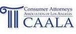 Fair Credit Reporting LP 9 Logo of the Consumer Attorneys Association of Los Angeles (CAALA) featuring stylized columns and text, representing the dedication of consumer protection attorneys and employment lawyers in Los Angeles.