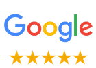 Fair Credit Reporting LP 3 Google logo above five yellow stars, symbolizing a five-star rating typically seen in reviews for top professionals like an employment lawyer in Los Angeles.