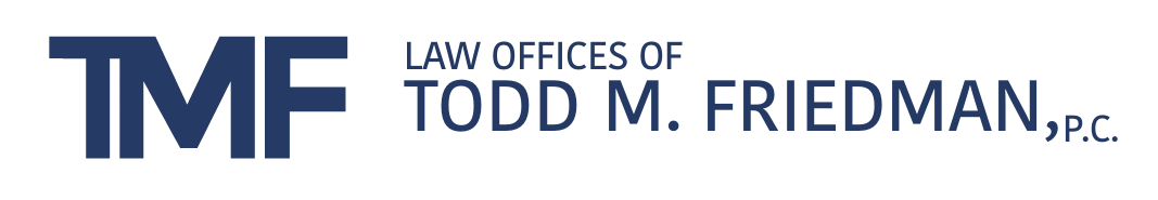 Law Office Los Angeles, California Office 1 Todd M Friedman Logo 3 TMF Logo Full Wide Dark letter no bg