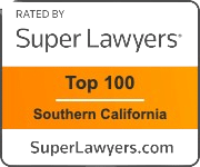 Super Lawyers badge for Top 100 in Southern California from SuperLawyers.com, highlighting a distinguished employment lawyer in Los Angeles.